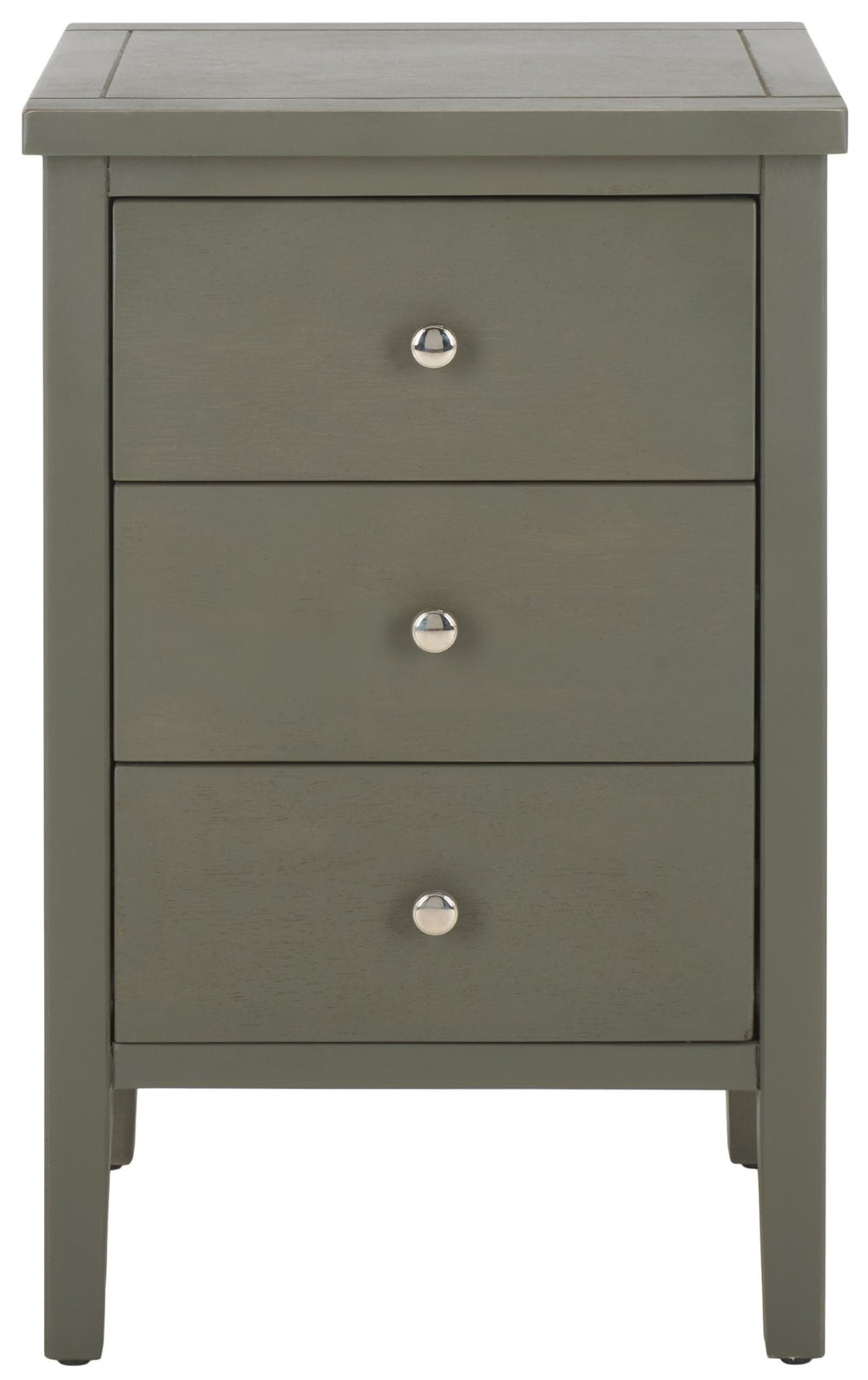 Safavieh Deniz Nightstand With Elegant Storage Drawers For Timeless French-Country Charm In Any Room Ash Grey AMH6628A