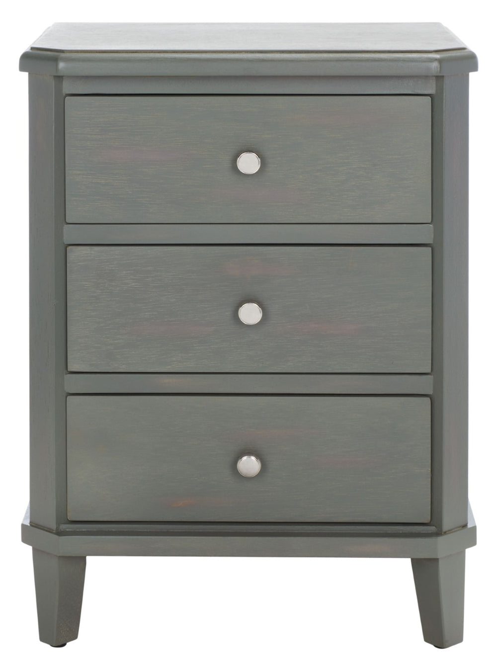 Safavieh Joe End Table – Stylish Farmhouse Design With 3 Spacious Storage Drawers For Living Room Or Bedroom Ash Grey AMH6629A