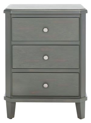 Safavieh Joe End Table – Stylish Farmhouse Design With 3 Spacious Storage Drawers For Living Room Or Bedroom Ash Grey AMH6629A