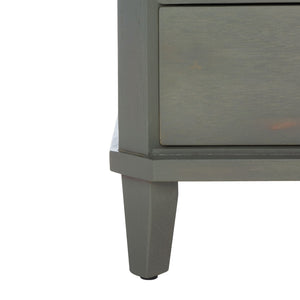 Safavieh Joe End Table – Stylish Farmhouse Design With 3 Spacious Storage Drawers For Living Room Or Bedroom Ash Grey AMH6629A