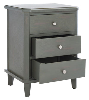 Safavieh Joe End Table – Stylish Farmhouse Design With 3 Spacious Storage Drawers For Living Room Or Bedroom Ash Grey AMH6629A