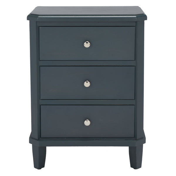 Safavieh Joe End Table – Stylish Farmhouse Design With 3 Spacious Storage Drawers For Living Room Or Bedroom Dark Teal AMH6629B
