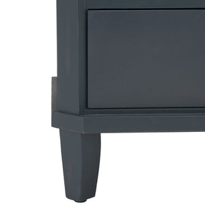 Safavieh Joe End Table – Stylish Farmhouse Design With 3 Spacious Storage Drawers For Living Room Or Bedroom Dark Teal AMH6629B