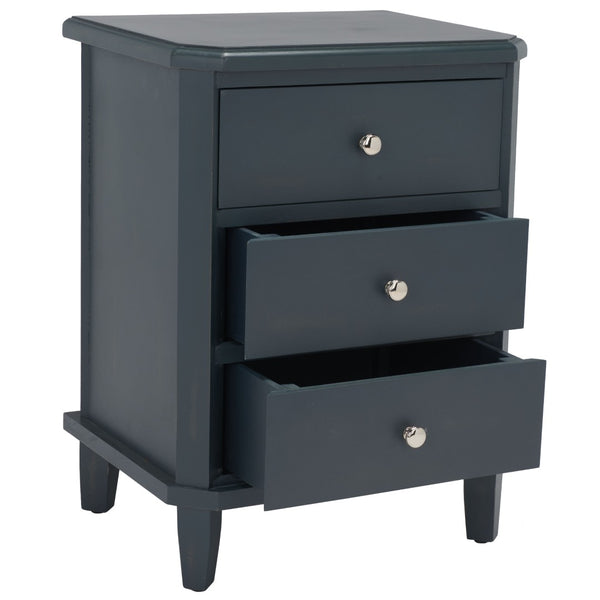 Safavieh Joe End Table – Stylish Farmhouse Design With 3 Spacious Storage Drawers For Living Room Or Bedroom Dark Teal AMH6629B