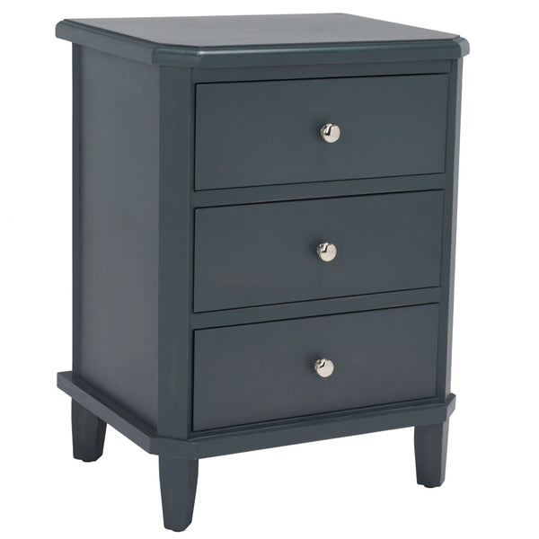 Safavieh Joe End Table – Stylish Farmhouse Design With 3 Spacious Storage Drawers For Living Room Or Bedroom Dark Teal AMH6629B