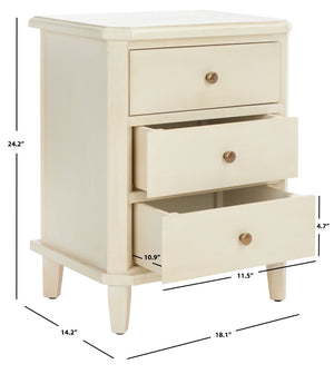 Safavieh Joe End Table – Stylish Farmhouse Design With 3 Spacious Storage Drawers For Living Room Or Bedroom Barley AMH6629D