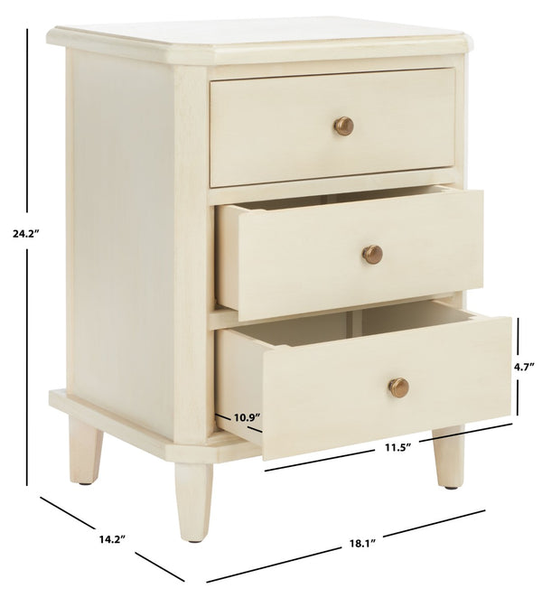 Safavieh Joe End Table – Stylish Farmhouse Design With 3 Spacious Storage Drawers For Living Room Or Bedroom Barley AMH6629D
