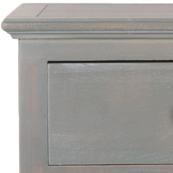 Safavieh Ziva One-Drawer Nightstand With Charming Glass Cabinet For Stylish Bedroom Storage & Display Ash Grey AMH6630A