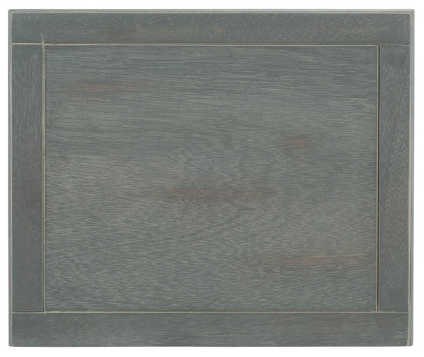 Safavieh Ziva One-Drawer Nightstand With Charming Glass Cabinet For Stylish Bedroom Storage & Display Ash Grey AMH6630A