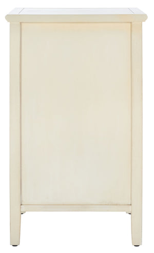 Safavieh Ziva One-Drawer Nightstand With Charming Glass Cabinet For Stylish Bedroom Storage & Display Barley AMH6630D