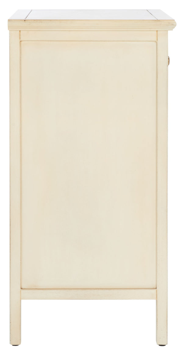 Safavieh Ziva One-Drawer Nightstand With Charming Glass Cabinet For Stylish Bedroom Storage & Display Barley AMH6630D