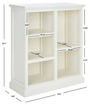 Safavieh Maralah Bookcase - Modern Minimalist Storage Solution With Fixed Shelves For Books And Decor Display White AMH6634B