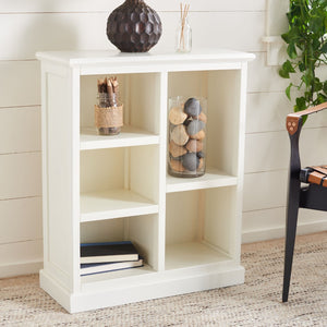 Safavieh Maralah Bookcase - Modern Minimalist Storage Solution With Fixed Shelves For Books And Decor Display White AMH6634B