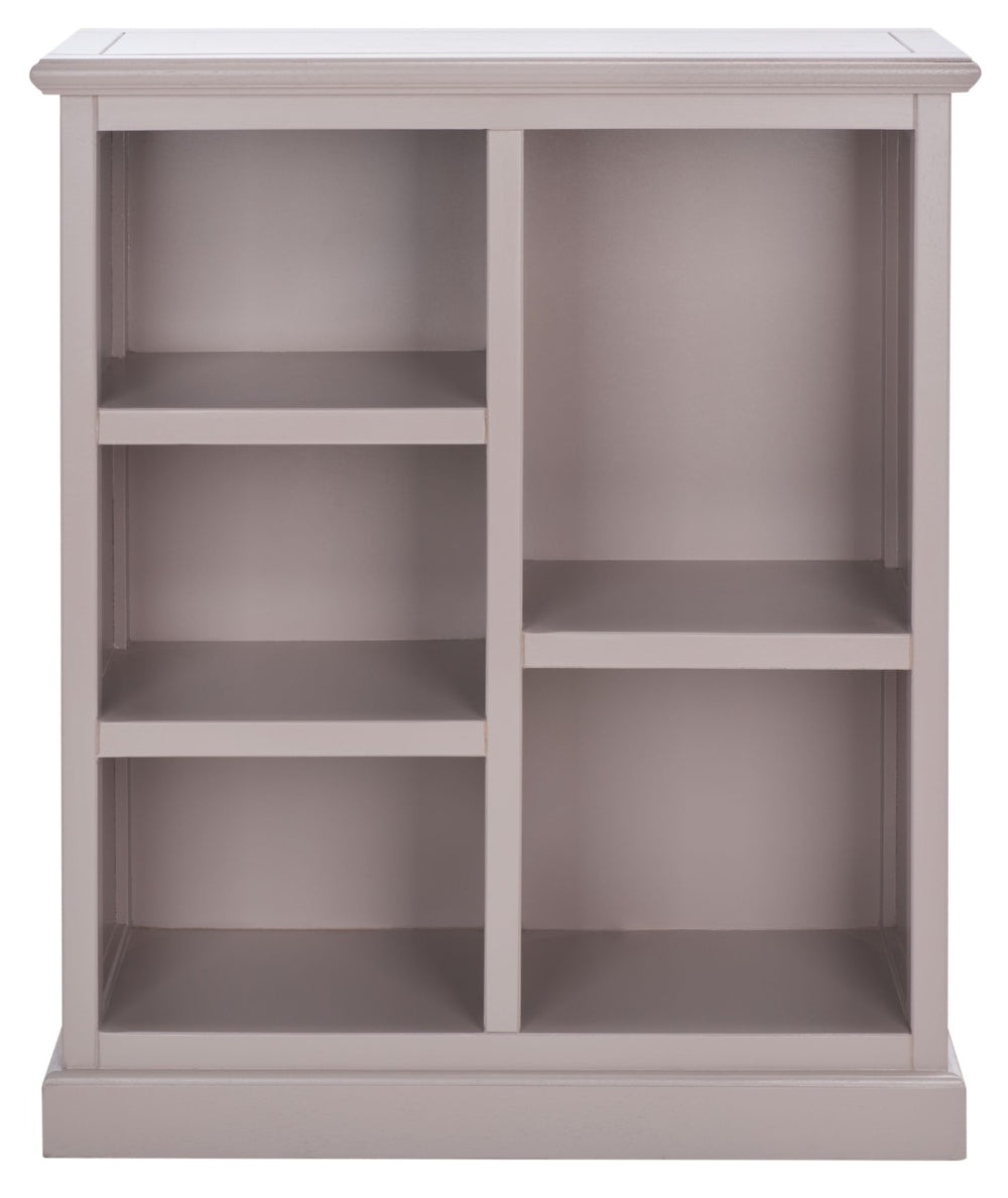 Safavieh Maralah Bookcase - Modern Minimalist Storage Solution With Fixed Shelves For Books And Decor Display Grey Mauve AMH6634C