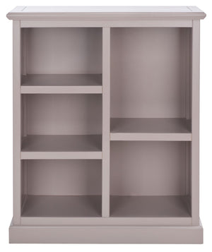 Safavieh Maralah Bookcase - Modern Minimalist Storage Solution With Fixed Shelves For Books And Decor Display Grey Mauve AMH6634C
