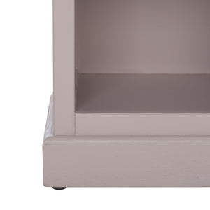 Safavieh Maralah Bookcase - Modern Minimalist Storage Solution With Fixed Shelves For Books And Decor Display Grey Mauve AMH6634C