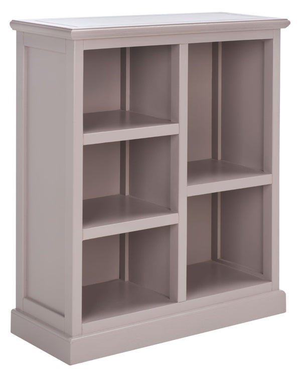 Safavieh Maralah Bookcase - Modern Minimalist Storage Solution With Fixed Shelves For Books And Decor Display Grey Mauve AMH6634C