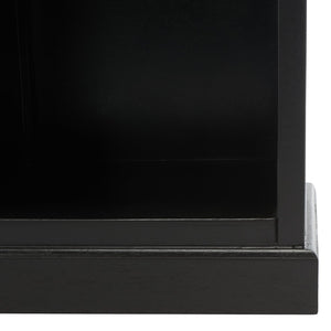 Safavieh Maralah Bookcase - Modern Minimalist Storage Solution With Fixed Shelves For Books And Decor Display Black AMH6634D