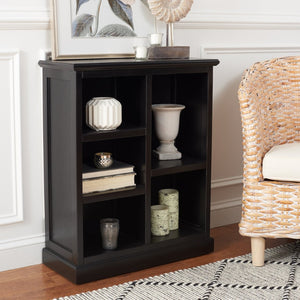 Safavieh Maralah Bookcase - Modern Minimalist Storage Solution With Fixed Shelves For Books And Decor Display Black AMH6634D