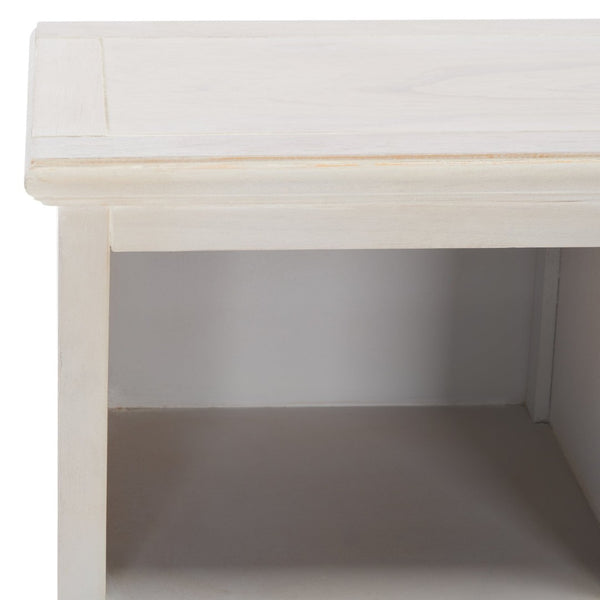 Safavieh Maralah Bookcase - Modern Minimalist Storage Solution With Fixed Shelves For Books And Decor Display White Wash AMH6634E