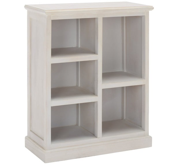 Safavieh Maralah Bookcase - Modern Minimalist Storage Solution With Fixed Shelves For Books And Decor Display White Wash AMH6634E