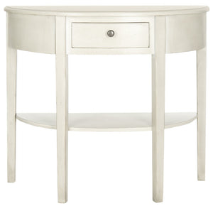 Safavieh Abram Console - Timeless Demilune Design For Chic Entryways With Practical Storage And Style White Birch AMH6636A