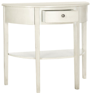 Safavieh Abram Console - Timeless Demilune Design For Chic Entryways With Practical Storage And Style White Birch AMH6636A