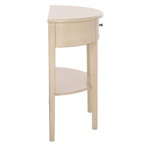 Safavieh Abram Console - Timeless Demilune Design For Chic Entryways With Practical Storage And Style White Birch AMH6636A
