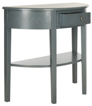 Safavieh Abram Console - Timeless Demilune Design For Chic Entryways With Practical Storage And Style Dark Teal AMH6636B
