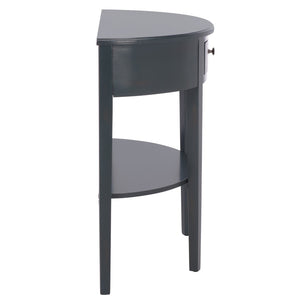 Safavieh Abram Console - Timeless Demilune Design For Chic Entryways With Practical Storage And Style Dark Teal AMH6636B