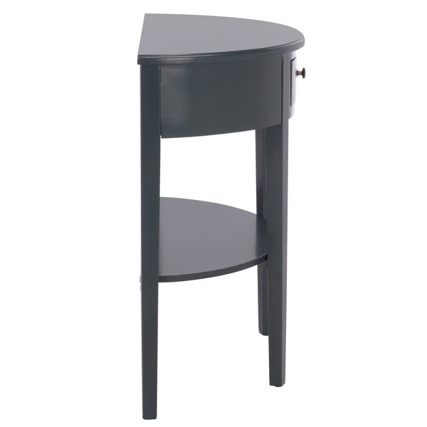 Safavieh Abram Console - Timeless Demilune Design For Chic Entryways With Practical Storage And Style Dark Teal AMH6636B
