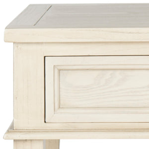 Safavieh Manelin One-Drawer End Table With Open Shelf - Versatile Shaker-Inspired Design For Any Space White Washed AMH6640B