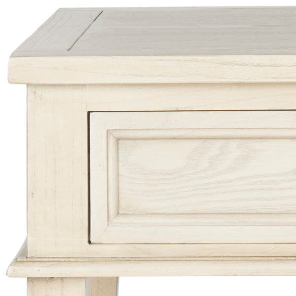 Safavieh Manelin One-Drawer End Table With Open Shelf - Versatile Shaker-Inspired Design For Any Space White Washed AMH6640B