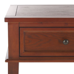 Safavieh Manelin Shaker-Inspired Console Table With Storage Drawers For Stylish Entryways And Living Spaces Sepia AMH6641A
