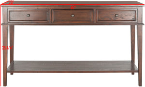Safavieh Manelin Shaker-Inspired Console Table With Storage Drawers For Stylish Entryways And Living Spaces Sepia AMH6641A