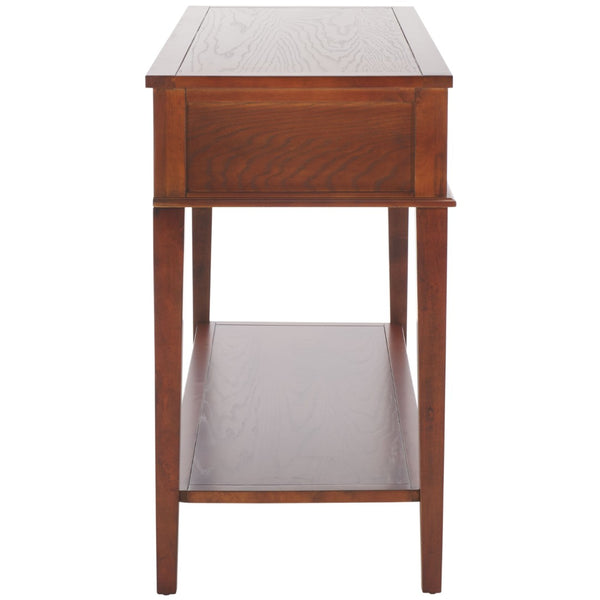 Safavieh Manelin Shaker-Inspired Console Table With Storage Drawers For Stylish Entryways And Living Spaces Sepia AMH6641A