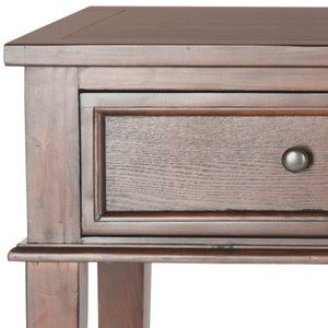 Safavieh Manelin Shaker-Inspired Console Table With Storage Drawers For Stylish Entryways And Living Spaces Sepia AMH6641A