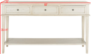 Safavieh Manelin Shaker-Inspired Console Table With Storage Drawers For Stylish Entryways And Living Spaces White Washed AMH6641B