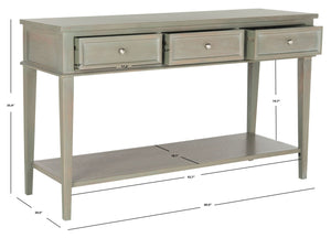 Safavieh Manelin Shaker-Inspired Console Table With Storage Drawers For Stylish Entryways And Living Spaces Ash Grey AMH6641C