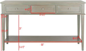 Safavieh Manelin Shaker-Inspired Console Table With Storage Drawers For Stylish Entryways And Living Spaces Ash Grey AMH6641C