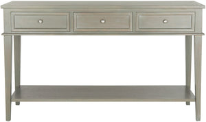 Safavieh Manelin Shaker-Inspired Console Table With Storage Drawers For Stylish Entryways And Living Spaces Ash Grey AMH6641C