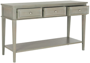 Safavieh Manelin Shaker-Inspired Console Table With Storage Drawers For Stylish Entryways And Living Spaces Ash Grey AMH6641C