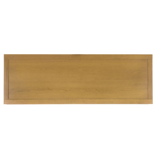 Safavieh Manelin Wood and Metal Console Table with Natural Grain Finish for Entryway or Living Room AMH6641E