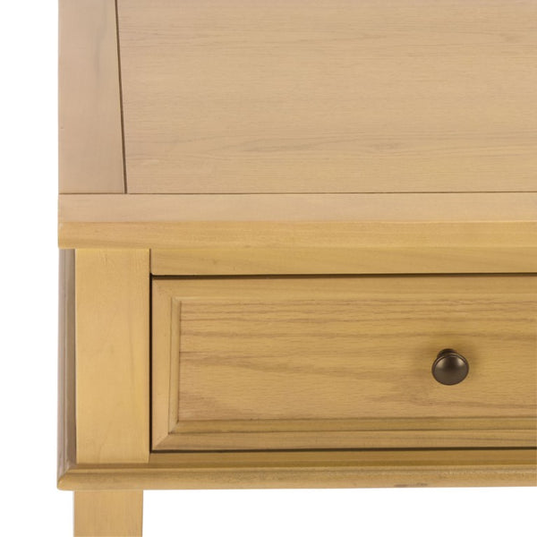 Safavieh Manelin Wood and Metal Console Table with Natural Grain Finish for Entryway or Living Room AMH6641E