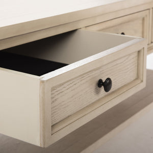 Safavieh Manelin Coffee Table With Storage Drawers – Shaker-Inspired Design For Elegant Living Room Style White Washed AMH6642B