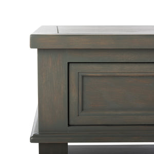 Safavieh Manelin Coffee Table With Storage Drawers – Shaker-Inspired Design For Elegant Living Room Style Ash Grey AMH6642C