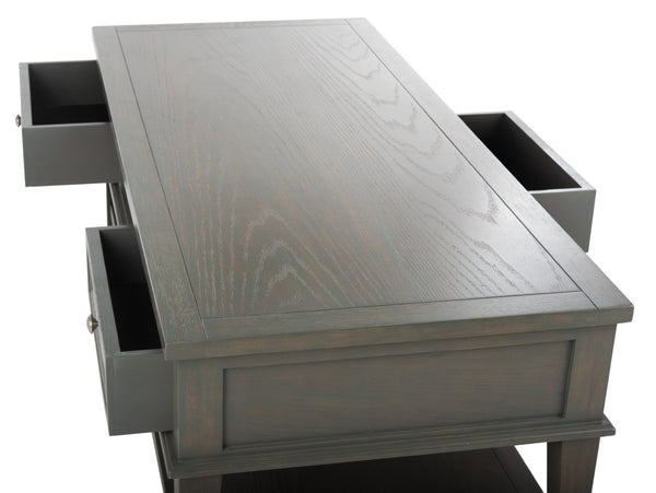 Safavieh Manelin Coffee Table With Storage Drawers – Shaker-Inspired Design For Elegant Living Room Style Ash Grey AMH6642C