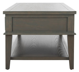 Safavieh Manelin Coffee Table With Storage Drawers – Shaker-Inspired Design For Elegant Living Room Style Ash Grey AMH6642C