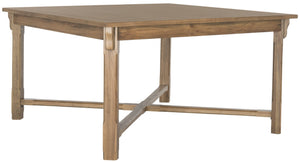 Safavieh Bleeker Wood Dining Table - Timeless Farmhouse Charm With Beadboard Edges & Carved Legs For Cozy Spaces Oak AMH6643A