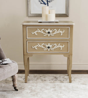 Safavieh Brisa Cabinet - Versatile Storage Solution In Taupe/Beige With White Trim For Any Room Décor Needs AMH7106A
